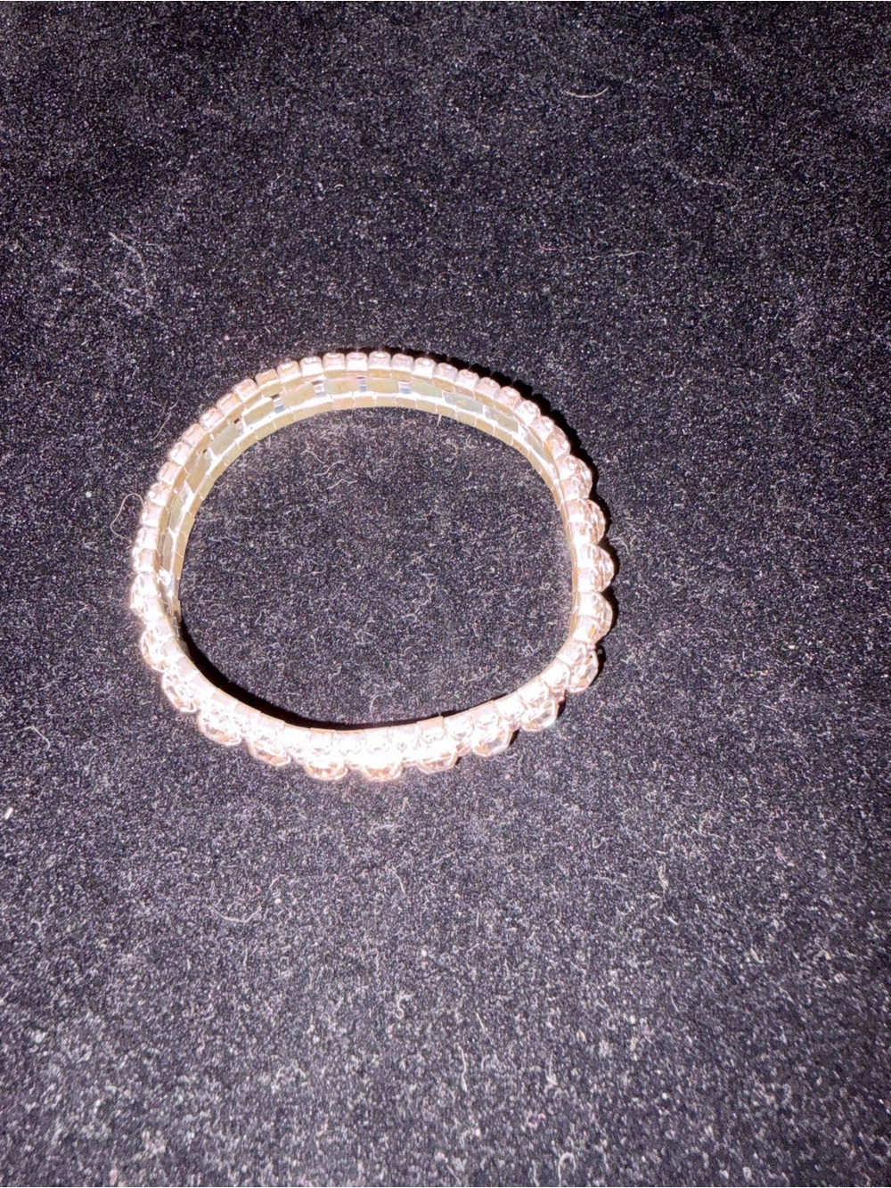 Silver toned Crystal slightly Stretchy Bracelet - Women Jewelry